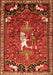 Animal Orange Traditional Rug, tr647org