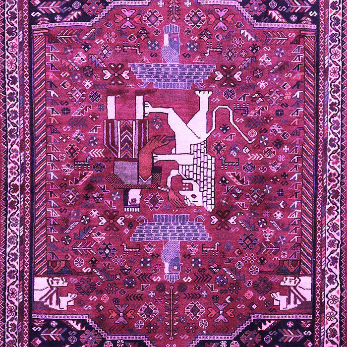 Machine Washable Animal Purple Traditional Area Rugs, wshtr647pur