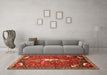 Machine Washable Animal Orange Traditional Area Rugs in a Living Room, wshtr647org