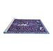 Sideview of Machine Washable Animal Blue Traditional Rug, wshtr647blu