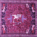 Square Animal Purple Traditional Rug, tr647pur