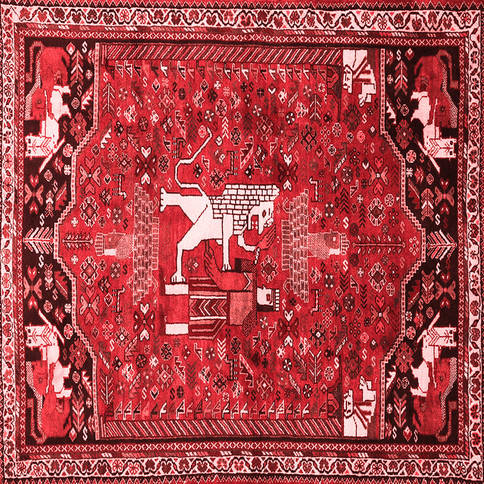 Animal Red Traditional Rug, tr647red