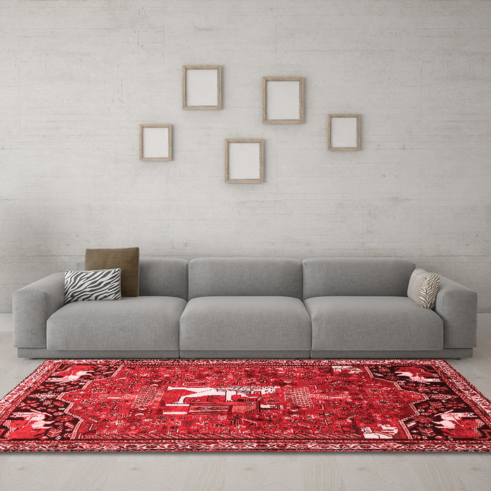 Traditional Red Washable Rugs