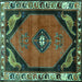 Square Persian Turquoise Traditional Rug, tr648turq
