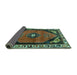 Sideview of Persian Turquoise Traditional Rug, tr648turq