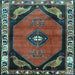 Square Persian Light Blue Traditional Rug, tr648lblu