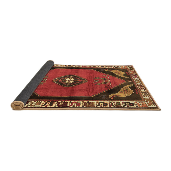Sideview of Persian Brown Traditional Rug, tr648brn