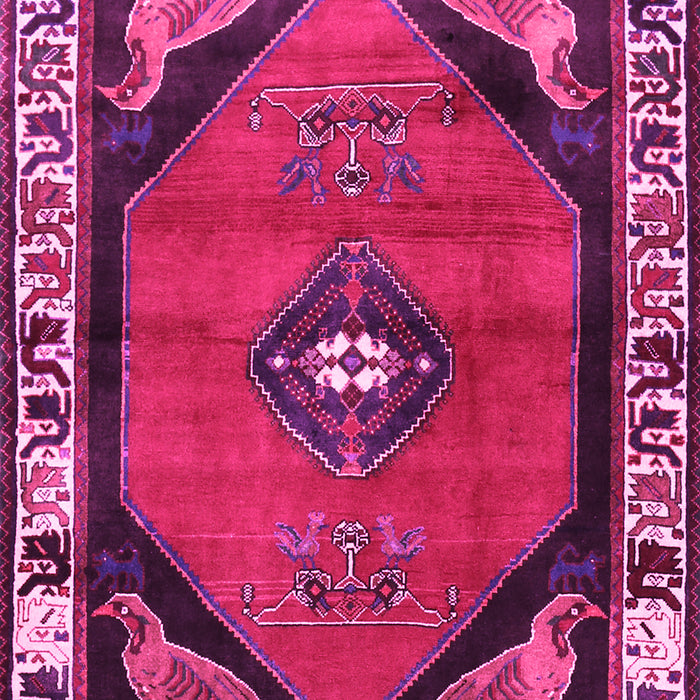 Machine Washable Persian Pink Traditional Rug, wshtr648pnk