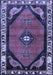 Machine Washable Persian Blue Traditional Rug, wshtr648blu