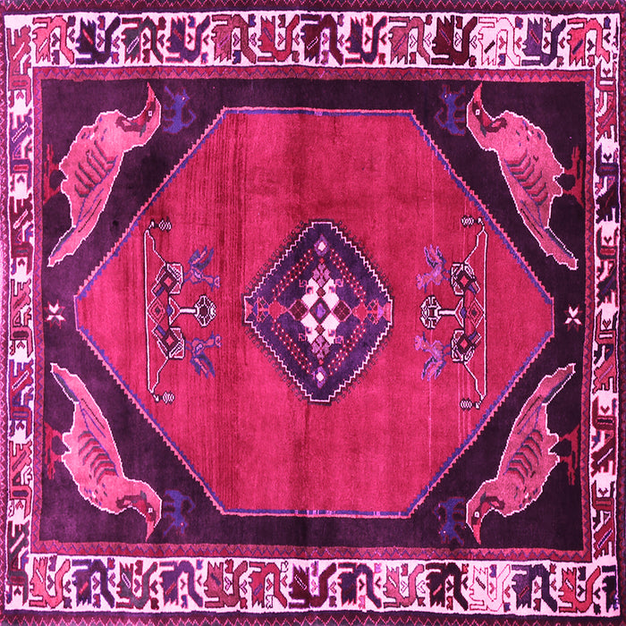 Square Persian Pink Traditional Rug, tr648pnk