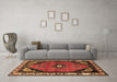 Machine Washable Persian Brown Traditional Rug in a Living Room,, wshtr648brn