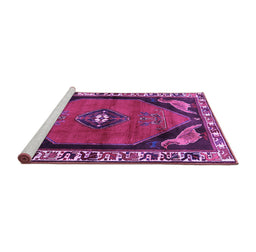 Sideview of Machine Washable Persian Purple Traditional Area Rugs, wshtr648pur