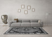 Machine Washable Persian Gray Traditional Rug in a Living Room,, wshtr648gry