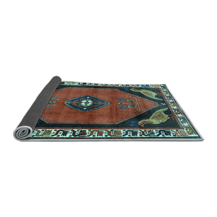 Sideview of Persian Light Blue Traditional Rug, tr648lblu