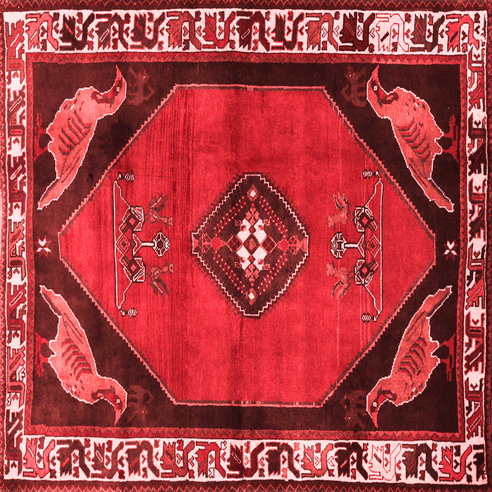 Machine Washable Persian Red Traditional Rug, wshtr648red