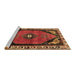 Sideview of Machine Washable Persian Brown Traditional Rug, wshtr648brn