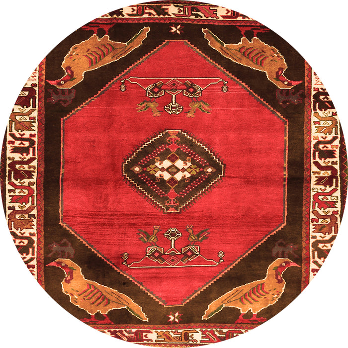 Machine Washable Persian Orange Traditional Area Rugs, wshtr648org