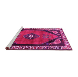 Sideview of Machine Washable Persian Pink Traditional Rug, wshtr648pnk
