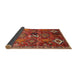Sideview of Traditional Bronze Brown Persian Rug, tr649