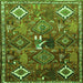 Serging Thickness of Persian Green Traditional Rug, tr649grn