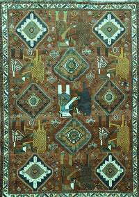 Persian Turquoise Traditional Rug, tr649turq