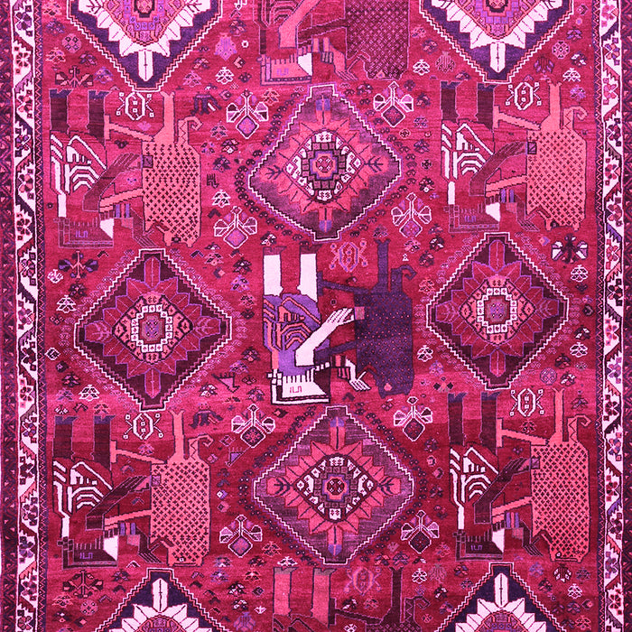 Machine Washable Persian Pink Traditional Rug, wshtr649pnk