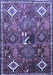 Machine Washable Persian Blue Traditional Rug, wshtr649blu