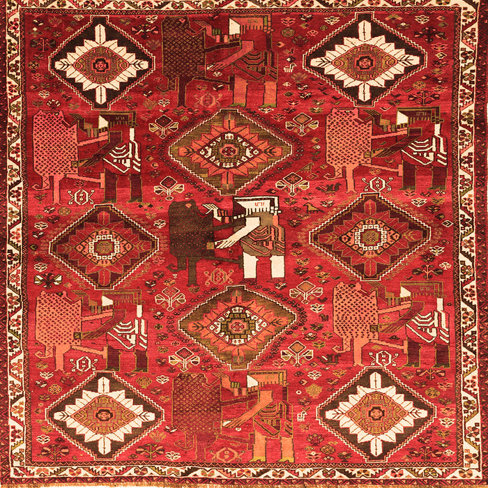 Serging Thickness of Persian Orange Traditional Rug, tr649org