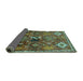 Sideview of Persian Turquoise Traditional Rug, tr649turq
