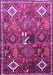 Machine Washable Persian Purple Traditional Area Rugs, wshtr649pur