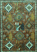 Machine Washable Persian Turquoise Traditional Area Rugs, wshtr649turq