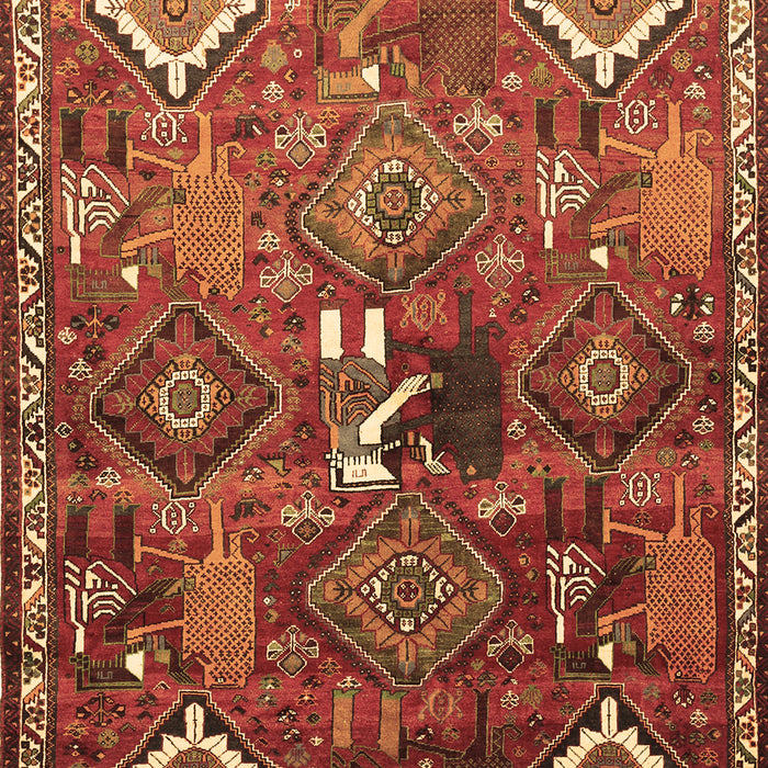 Machine Washable Persian Brown Traditional Rug, wshtr649brn