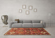 Machine Washable Persian Brown Traditional Rug in a Living Room,, wshtr649brn