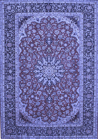 Medallion Blue Traditional Rug, tr64blu