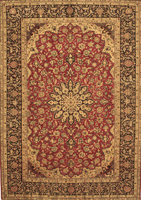 Medallion Brown Traditional Rug, tr64brn