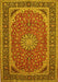 Medallion Yellow Traditional Rug, tr64yw