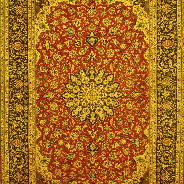 Medallion Yellow Traditional Rug, tr64yw