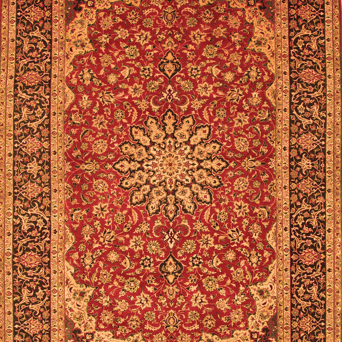 Medallion Orange Traditional Rug, tr64org