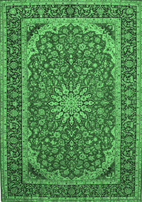 Medallion Emerald Green Traditional Rug, tr64emgrn