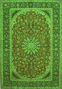 Medallion Green Traditional Rug, tr64grn