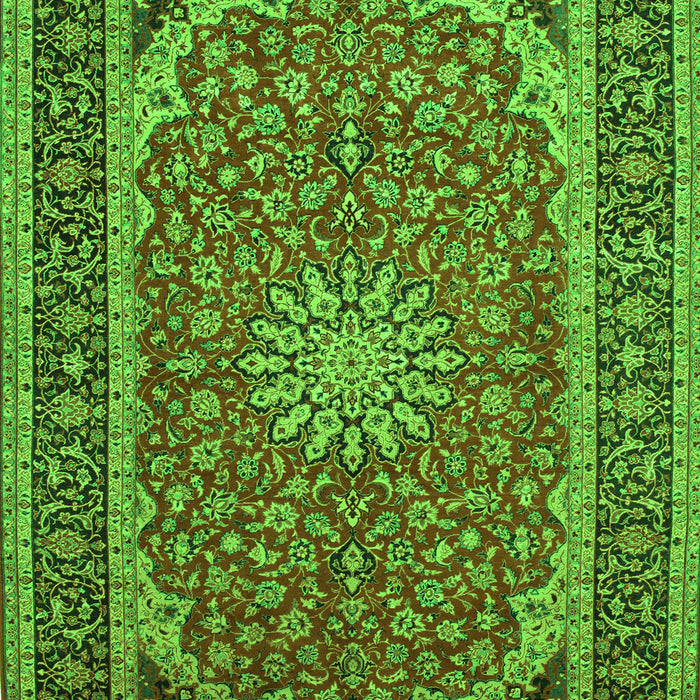 Medallion Green Traditional Rug, tr64grn