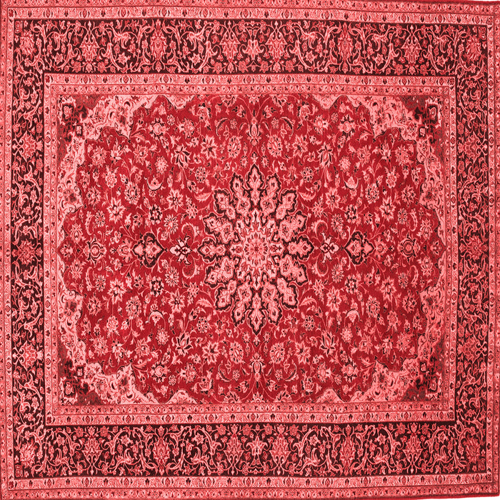 Machine Washable Medallion Red Traditional Rug, wshtr64red