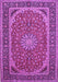 Machine Washable Medallion Purple Traditional Area Rugs, wshtr64pur