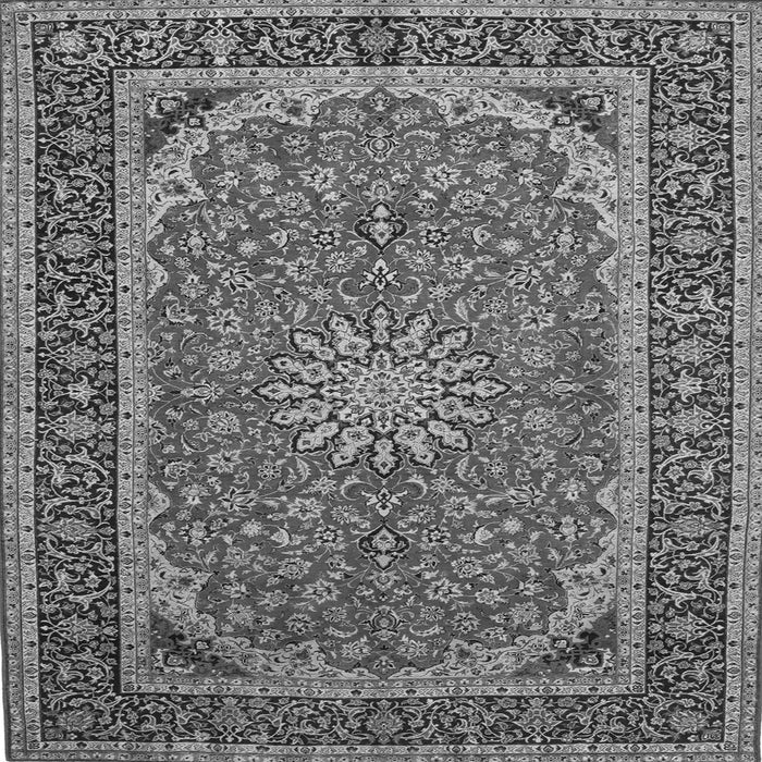 Serging Thickness of Medallion Gray Traditional Rug, tr64gry