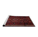 Sideview of Machine Washable Traditional Red Rug, wshtr650