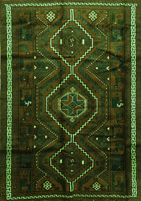 Southwestern Green Country Rug, tr650grn