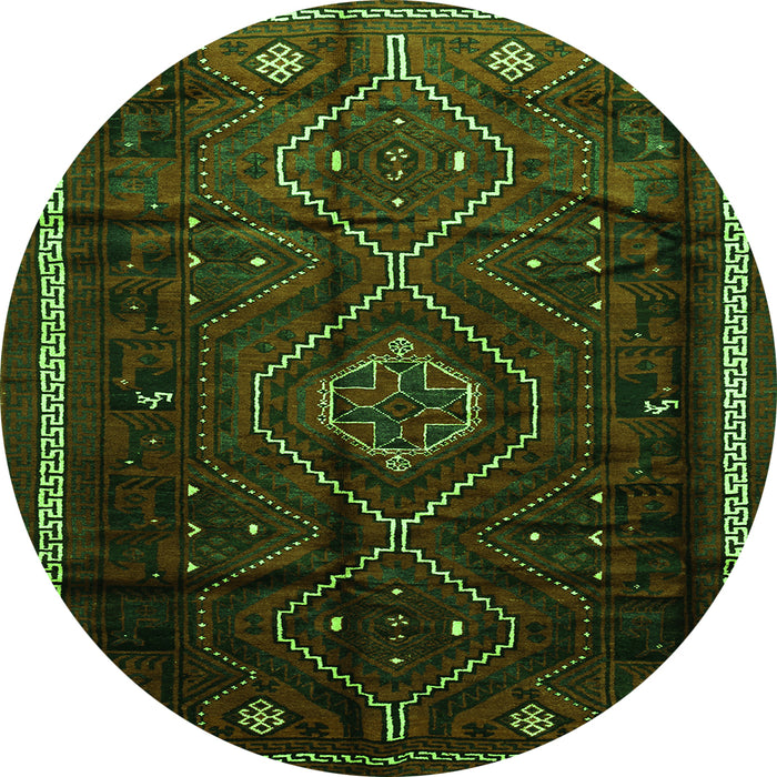 Square Southwestern Green Country Rug, tr650grn