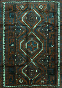 Southwestern Turquoise Country Rug, tr650turq