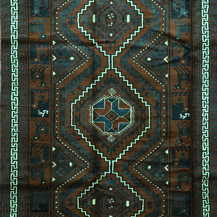 Southwestern Turquoise Country Rug, tr650turq