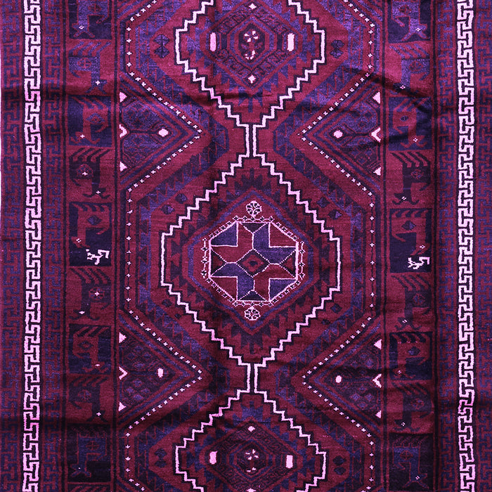 Machine Washable Southwestern Purple Country Area Rugs, wshtr650pur